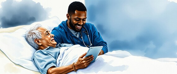 Senior Asian Doctor Explaining Treatment Plan to Patient Using Digital Tablet – Post-Operation and Health Insurance Concept.