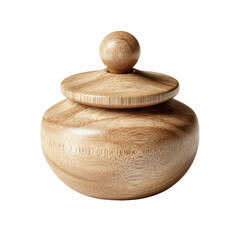 Elegant Wooden Lidded Jar,  Handcrafted