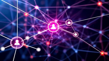 Abstract technology concept with social network connections, data communication - Powered by Adobe