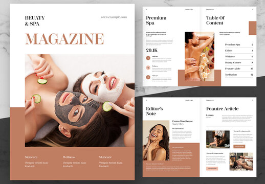 Brown And Black Spa Magazine