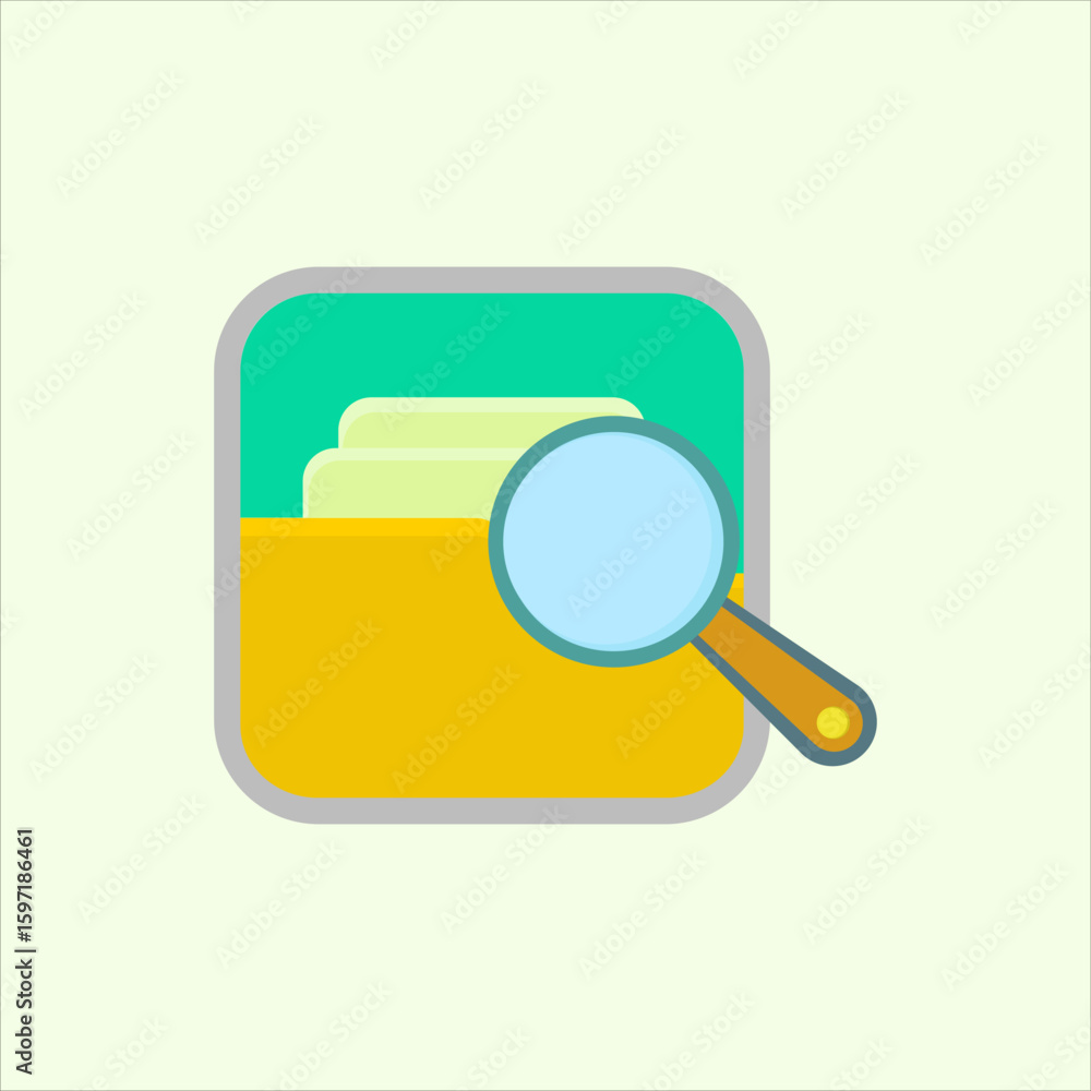 Fototapete search folder icon. icon related to design elements. suitable for web site, app, user interfaces,ele