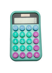 Colorful Retro Calculator with Large Buttons on Transparent Background