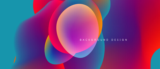Abstract fluid shapes, vibrant colors blend. Modern design, dynamic composition, perfect for backgrounds, presentations. Smooth gradients create visual interest.