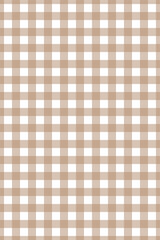 Seamless pattern of gingham. Pastel brown color.