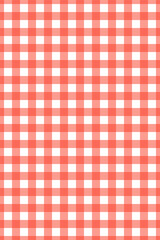 Seamless pattern of gingham. Red color.