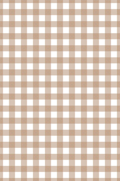 Seamless pattern of gingham. Pastel brown color.
