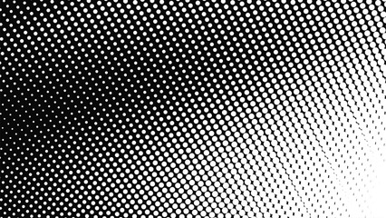 Black and White Halftone Polkadot Abstract Background for Modern Design, Poster, or Web Layout