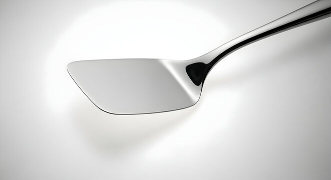 Close-up of a sleek modern golf club with a shiny metallic surface and smooth design isolated on a plain white background ideal for sports equipment advertising and golf related content