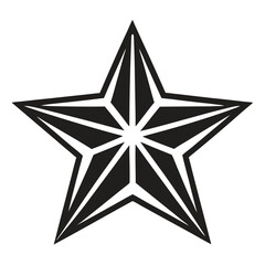 Obraz premium Abstract Star Icon with Sharp Geometric Design – Vector Symbol