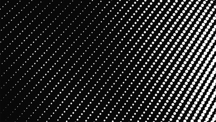 Black and White Halftone Polkadot Abstract Background for Modern Design, Poster, or Web Layout