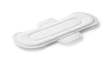 White sanitary napkin with wings on a white background