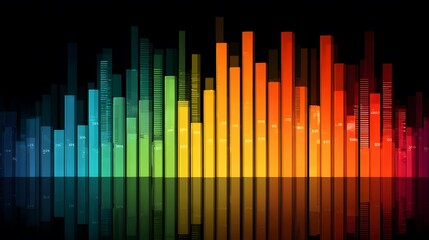 Obraz premium Marketing campaign analysis shown through vibrant graphs