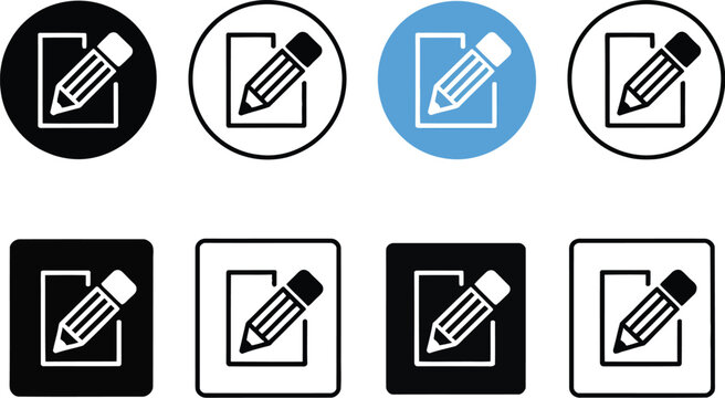 Edit text icon vector set collection for web
