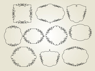 6481.eps  set of vintage frames