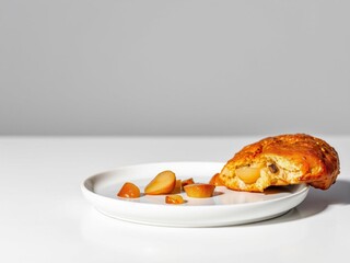 Artisanal Pear Pastry on a Plate