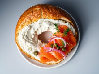Classic Lox and Cream Cheese Bagel