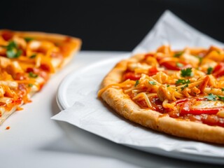 Gourmet Chicken Pizza Closeup