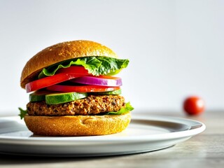 Healthy Plant-Based Veggie Burger