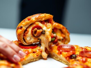 Irresistible Pepperoni Pizza Cheese Pull