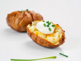 Loaded Baked Potato with Sour Cream and Chives