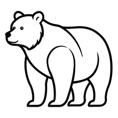 Bear Line Art / Outline Vector.
