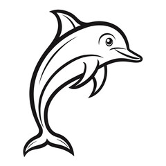 Dolphin Line Art / Outline Vector
