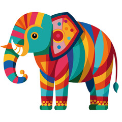 Elephant Colorful Vector