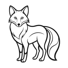 vector illustration of a fox