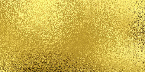 Golden foil realistic vector background. Mirror metallic effect, shiny gold material pattern