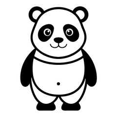 Panda Line Art / Outline Vector