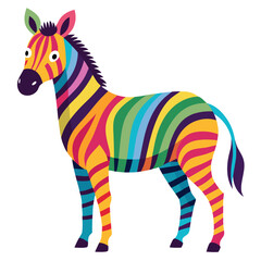 Zebra Colorful Vector
