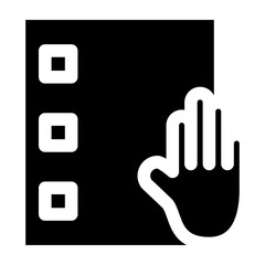 Select Task Vector Glyph Icon Design