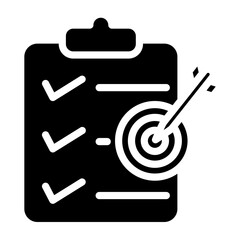Task Goal Vector Glyph Icon Design
