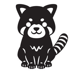 レッサーパンダのシルエット