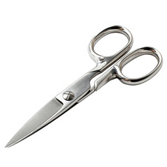 Obraz premium Equip your office, school, or craft station with a versatile pair of sharp silver scissors, essential for precision cutting of paper, fabric, and other materials with comfort and durability. 
