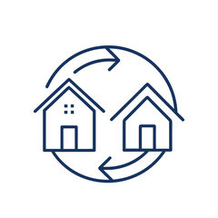 Outline Vector Of Moving House Line Icon 