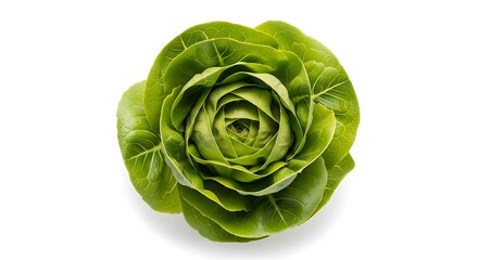 Fototapeta premium Green Lettuce Head Close Up