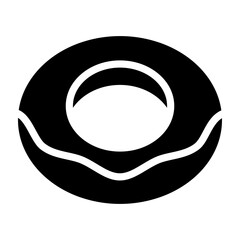 Donut Vector Glyph Icon Design