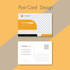 Real estate Business Corporate business or marketing agency postcard template 