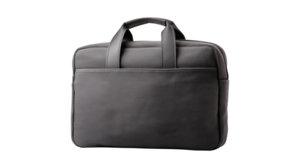 Isolated professional work bag in dark grey on a transparent background
