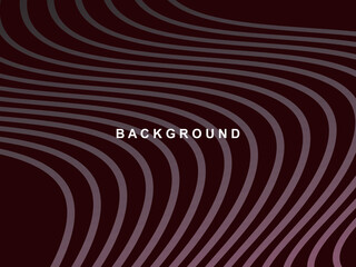 Abstract vector design with a dark maroon background, adorned with dynamic wave patterns or curved lines that gradient from pink to purple, background.
