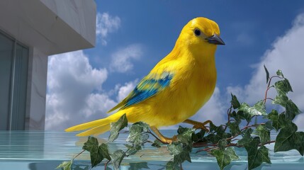 Yellow Bird Image, Finch, Wildlife, Nature Photography