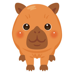正面から見たカピバラのイラスト