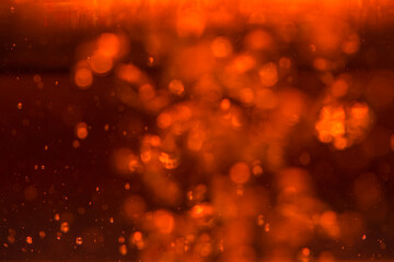 Red bokeh of lights