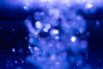 Abstract Blue bokeh defocus glitter of light