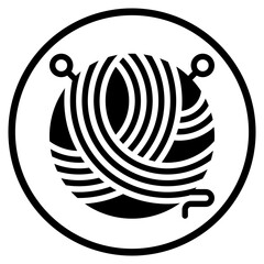 knitting glyph icon