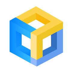 3D Box Rectangle Glassmorphism UI Icon Sign and Symbol Design Illustrator Png Svg