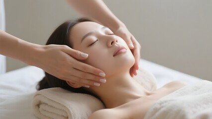 Relaxing Facial Massage at Spa