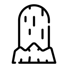 wood carving line icon