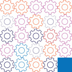 seamless gear pattern, industrial technology background